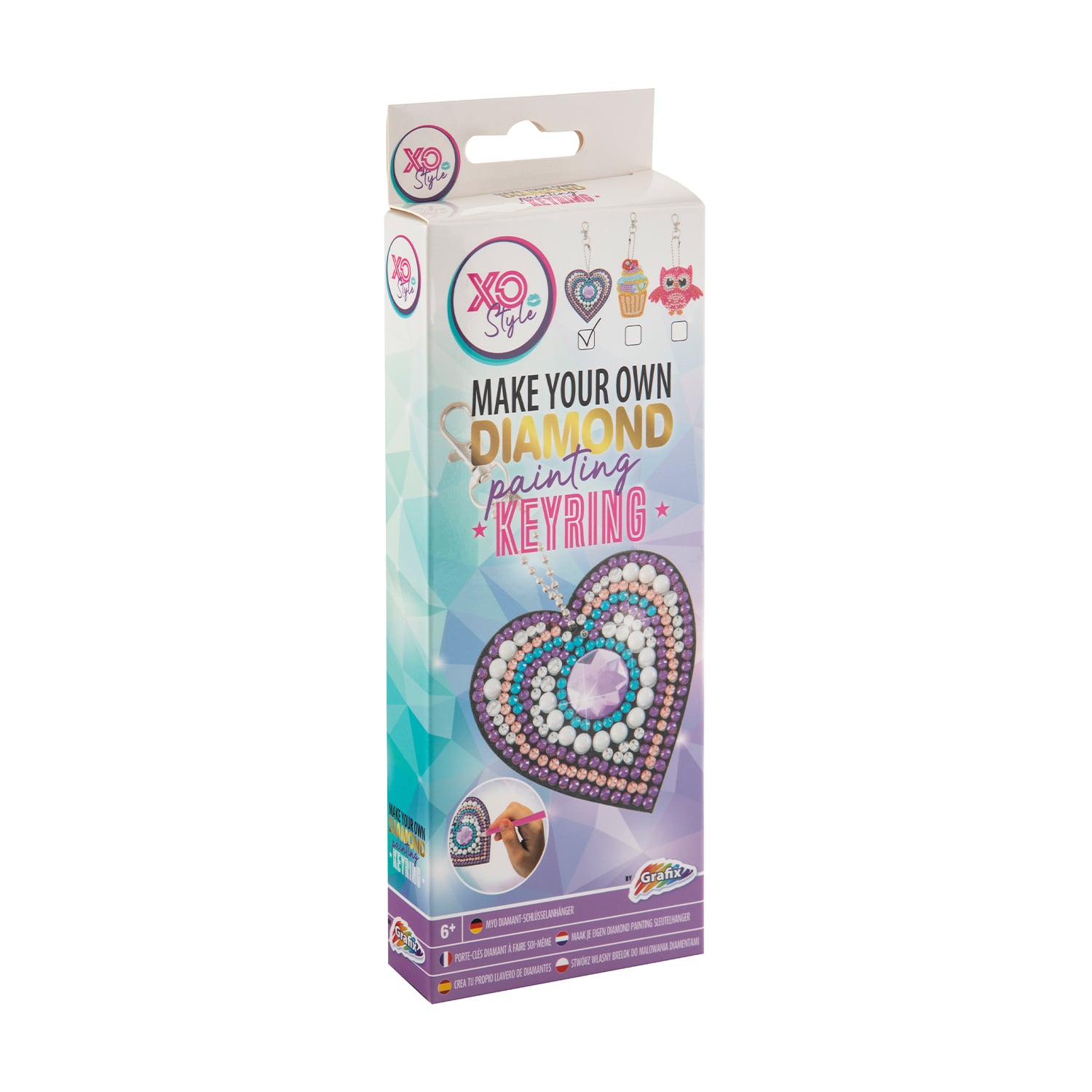 

Набір для творчості Grafix Diamond Painting Keyring Брелок Серце, від 6 років, 20.5*8*2.5 см (6337646)