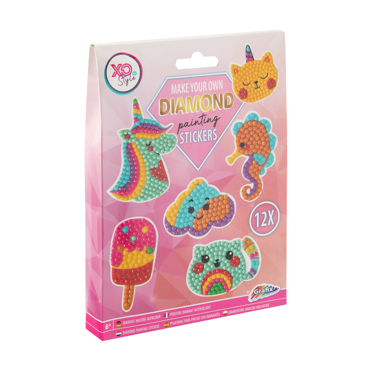 

Набір для творчості Grafix Diamond Painting Stickers Алмазні наліпки Единоріг, від 6 років, 18*13*2.5 см (6337653)