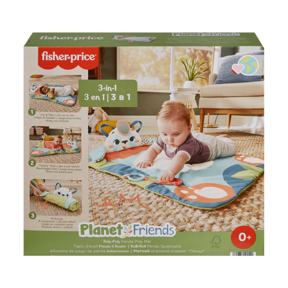 

Килимок-ігровий центр 3 в 1 Fisher-Price Панда, від народження, 31*28*7 см (HKD65)