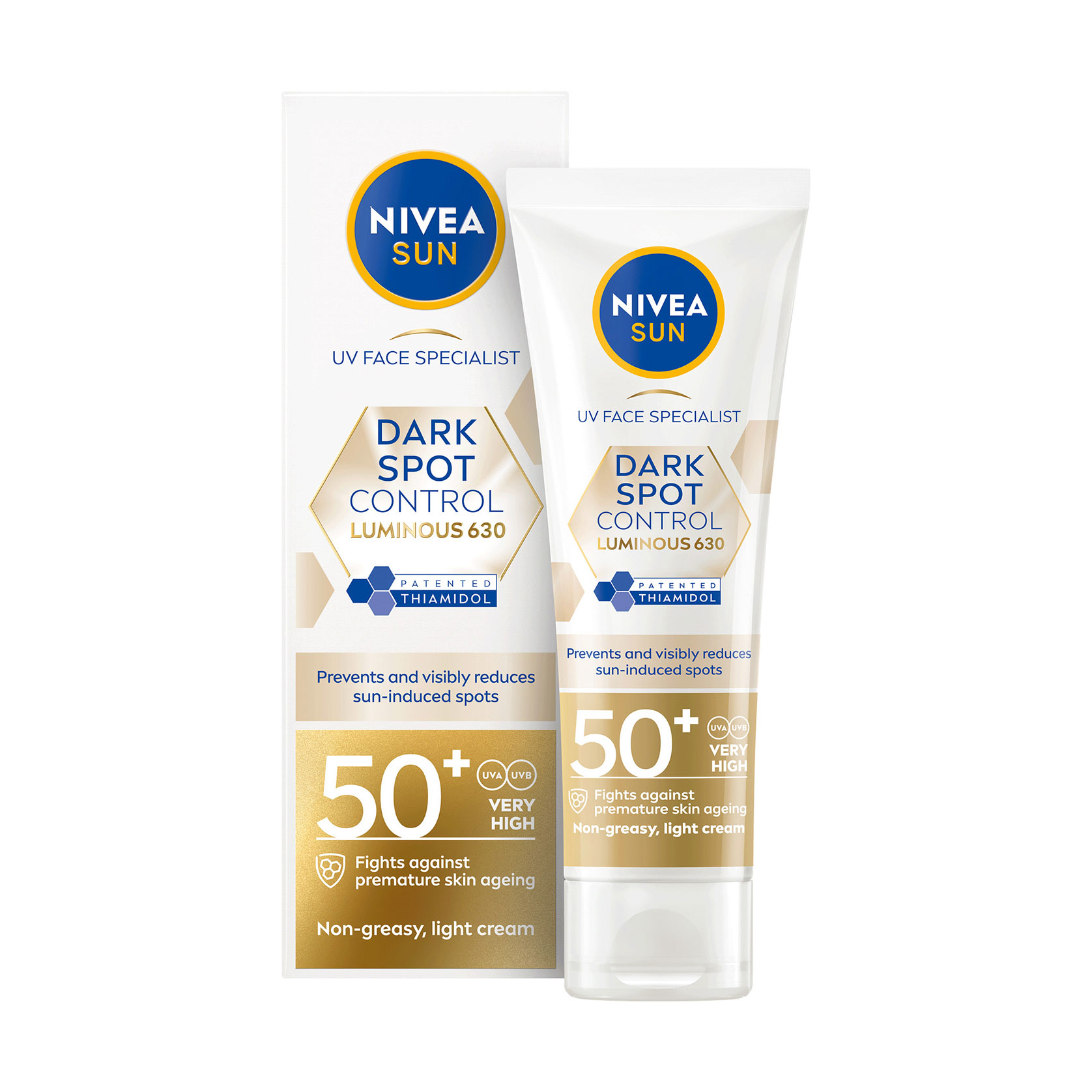 

Сонцезахисний крем-флюїд для обличчя Nivea Sun SPF 50+ Контроль пігментації, 40 мл
