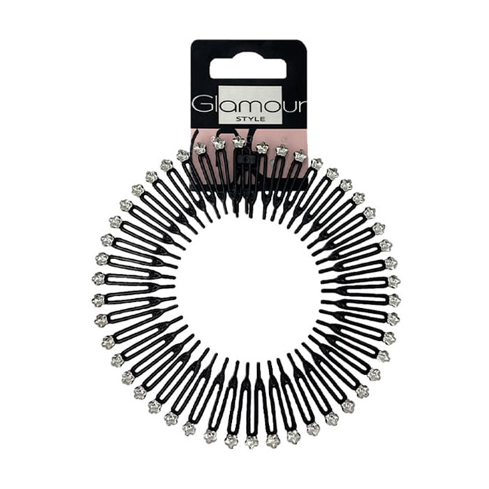

Резинка для волосся Inter-Vion Glamour чорна, 1 шт