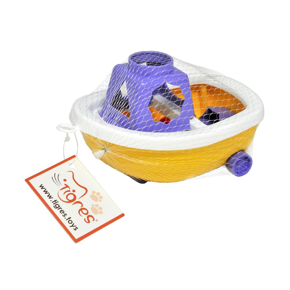 

Дитяча розвивальна іграшка Tigres Barkas Кораблик, від 1 року, 6 елементів, жовтий (39791)