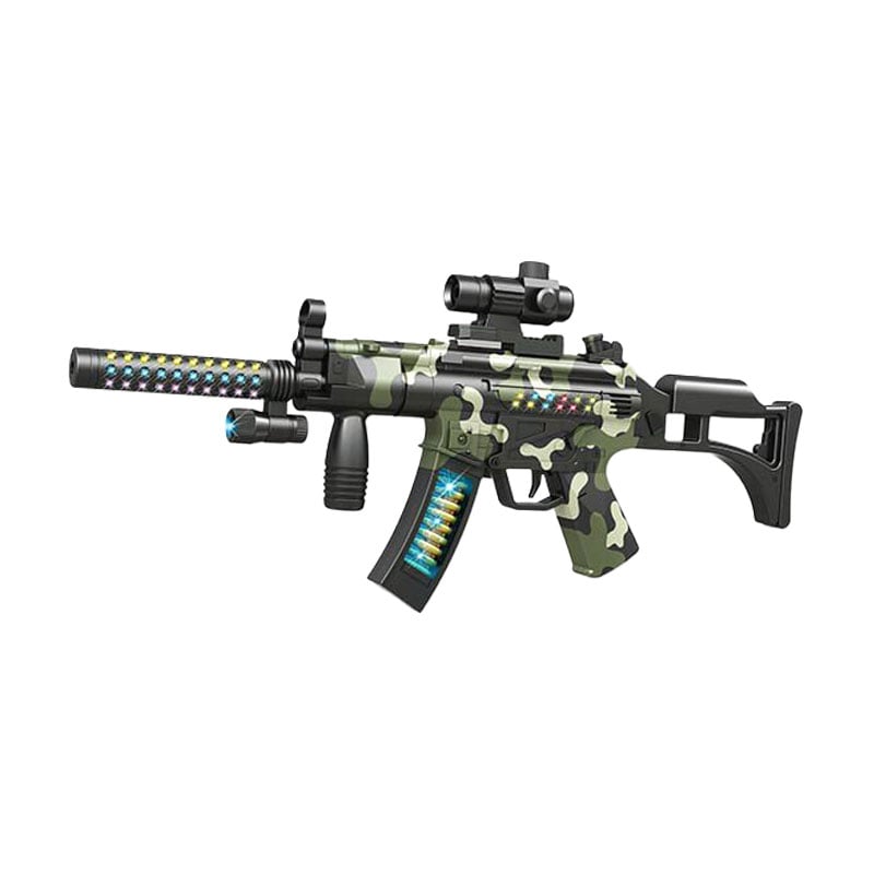 

Дитячий автомат Shantou Jinxing World Of Gun з підсвіткою та звуком, на батарейках, у коробці, від 6 років, 42*20*5 см (804-2)