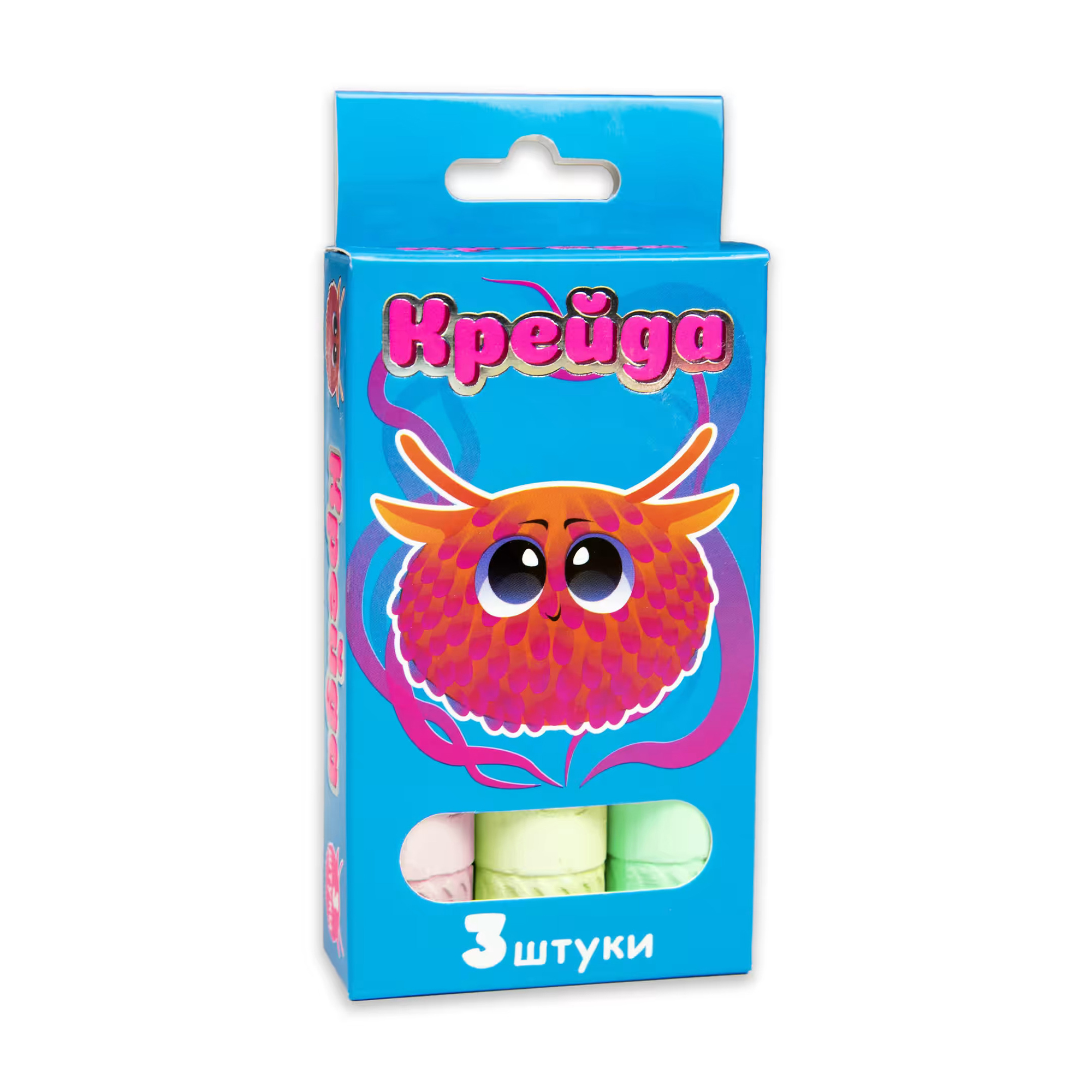 

Крейда для малювання на асфальті Strateg Куля різнокольорова, від 3 років, 3 шт (50122)