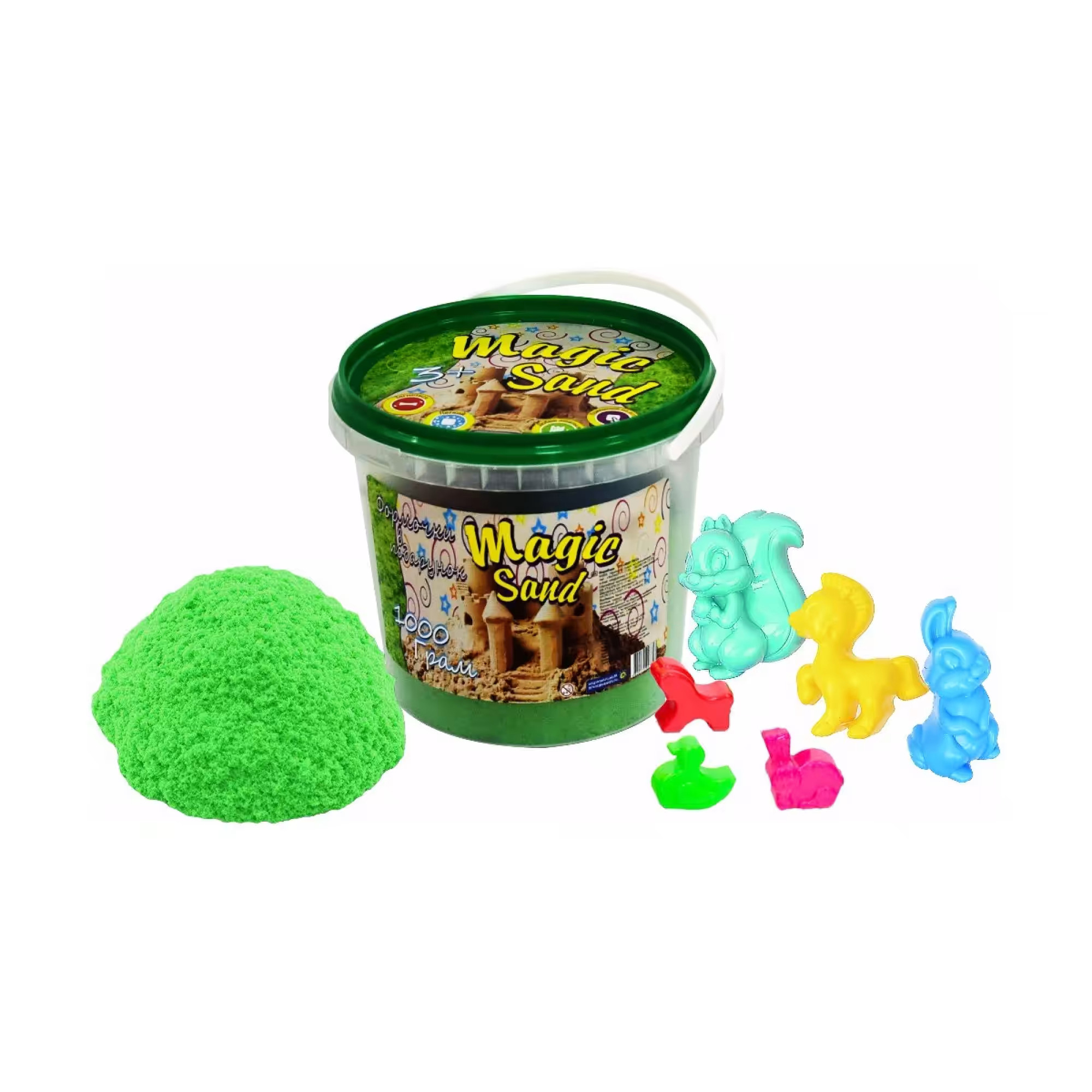 

Дитячий кінетичний пісок Strateg Magic Sand зелений, від 3 років, 1 кг