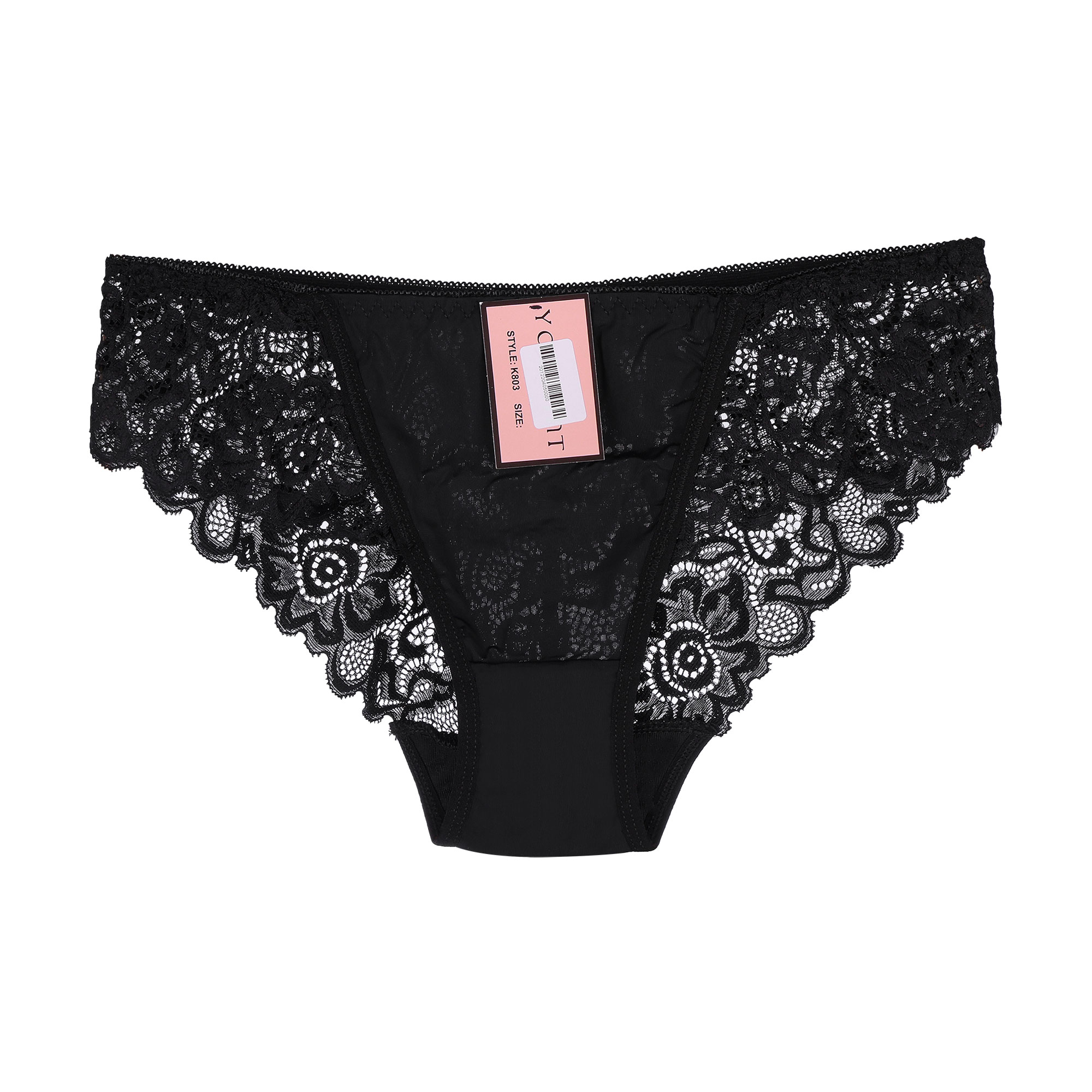 

Трусики жіночі K803 з мереживом, розмір L, чорні
