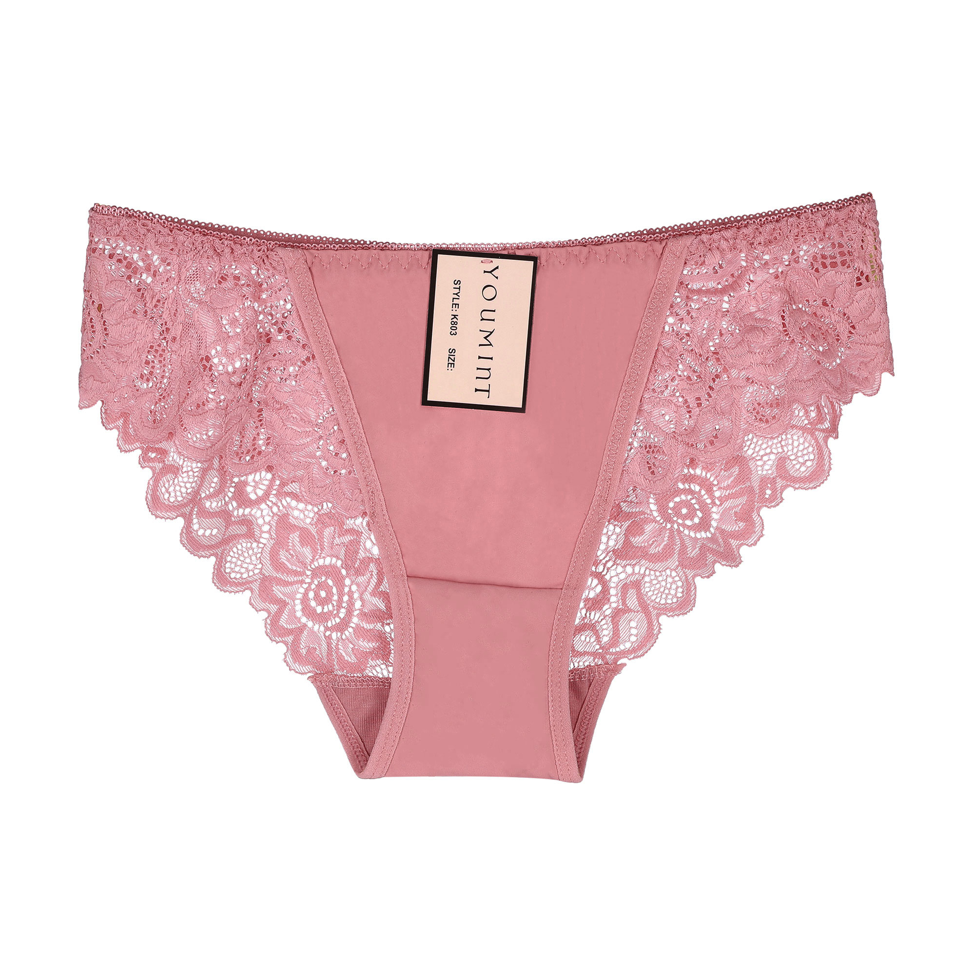 

Трусики жіночі K803 з мереживом, розмір L, персик