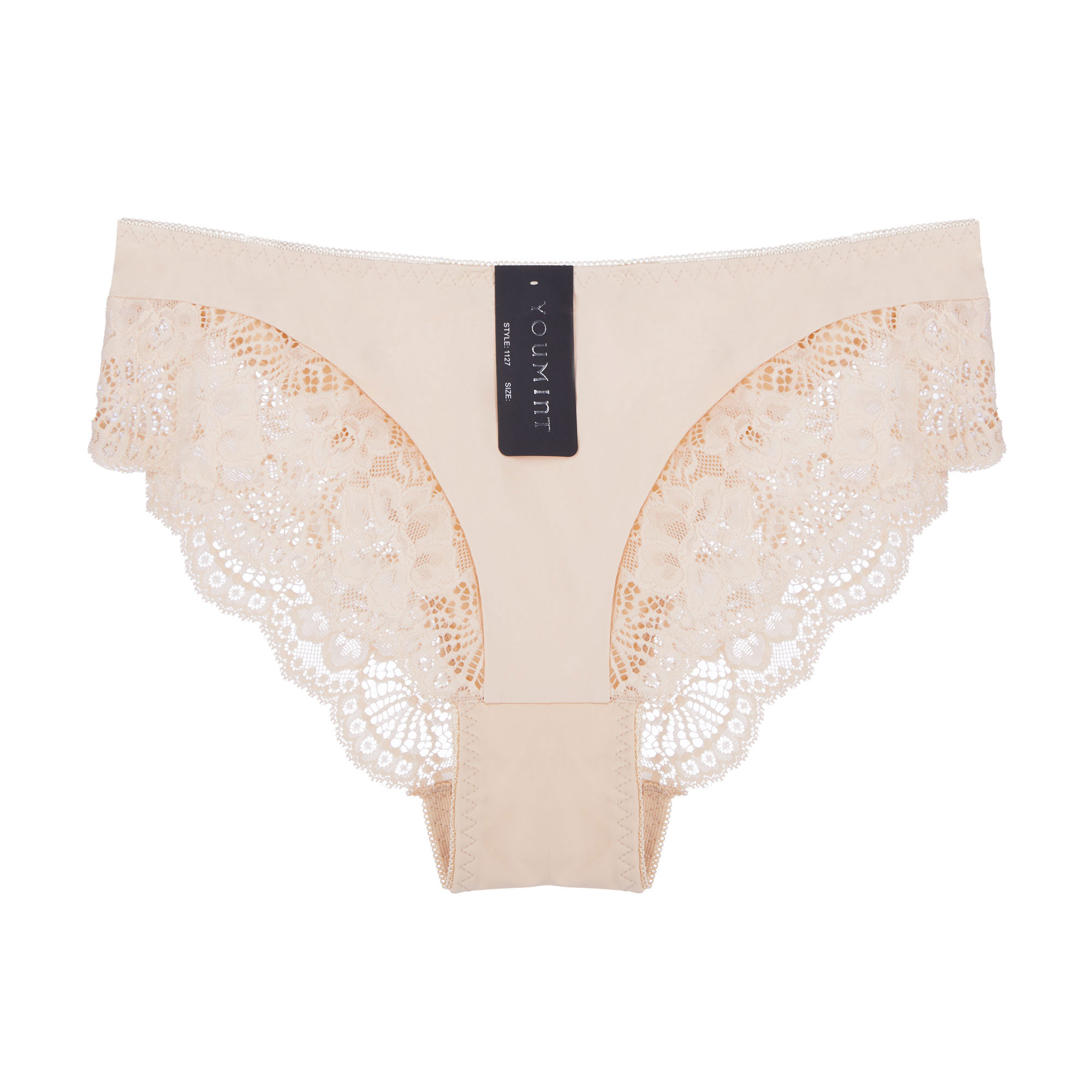 

Трусики жіночі 1127 з мереживом, розмір XL, бежеві