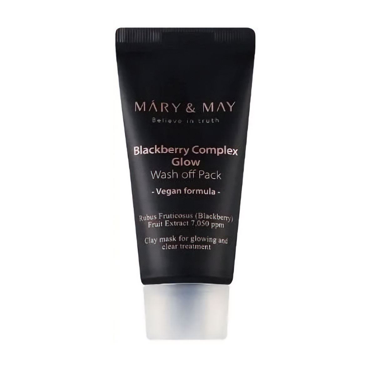 

Уцінка! Антиоксидантна глиняна маска для обличчя Mary & May Blackberry Complex Glow Wash Off Mask з ожиною, 30 г