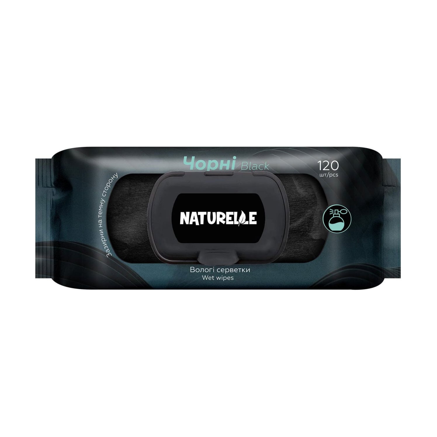 

Вологі серветки Naturelle Universal Wet Wipes Classic Black, 120 шт