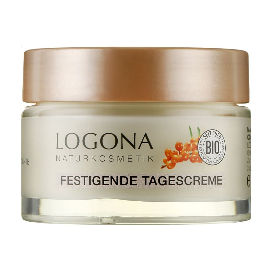 

Уцінка! Підтягувальний денний крем для обличчя Logona Festigende Tagescreme Extra Straffend проти зморщок, з обліпихою та гіалуроновою кислотою, 50 мл