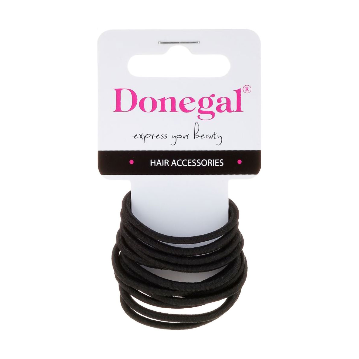 

Резинки для волосся Donegal чорні, 3 см, 12 шт (FA-5820)