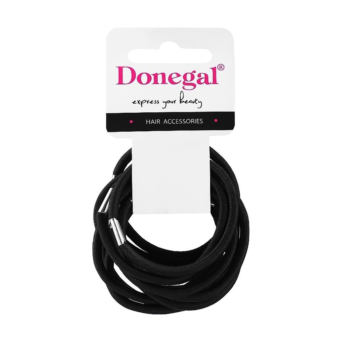 

Резинки для волосся Donegal чорні, 4.5 см, 12 шт (FA-5822)