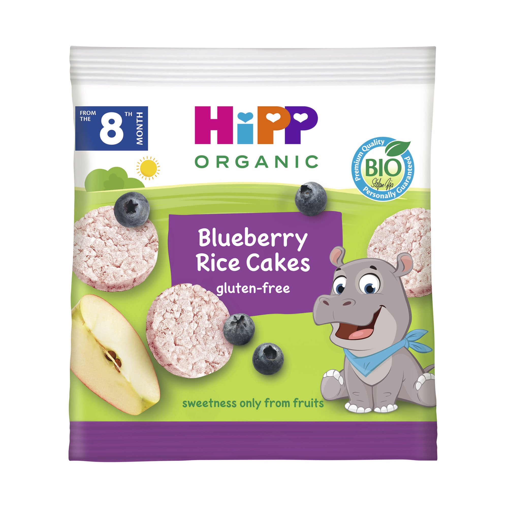 

Дитячі органічні рисові хлібці HiPP з чорницею та яблуком, від 8 місяців, 30 г