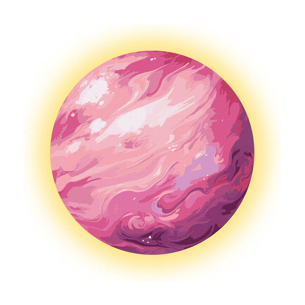 

Картина за номерами Ideyka Планета Мрія Glow Art з підсвічуванням, діаметр 26 см (GA1062)