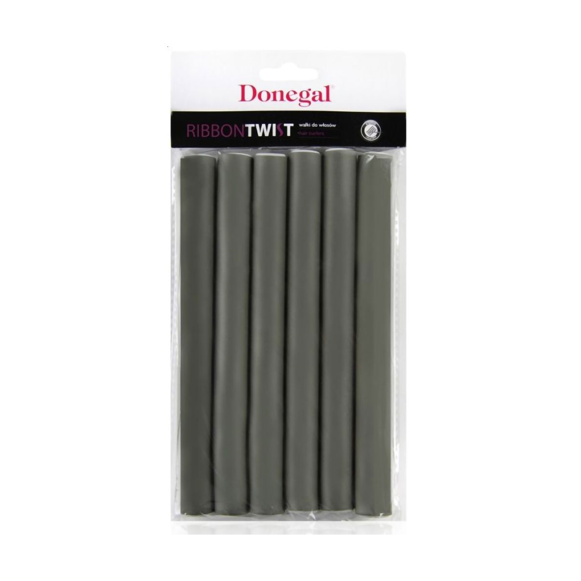 

Набір бігуді для волосся Donegal Ribbon Twist сірі, діаметр 1.8 см, довжина 18 см, 6 шт (5005)