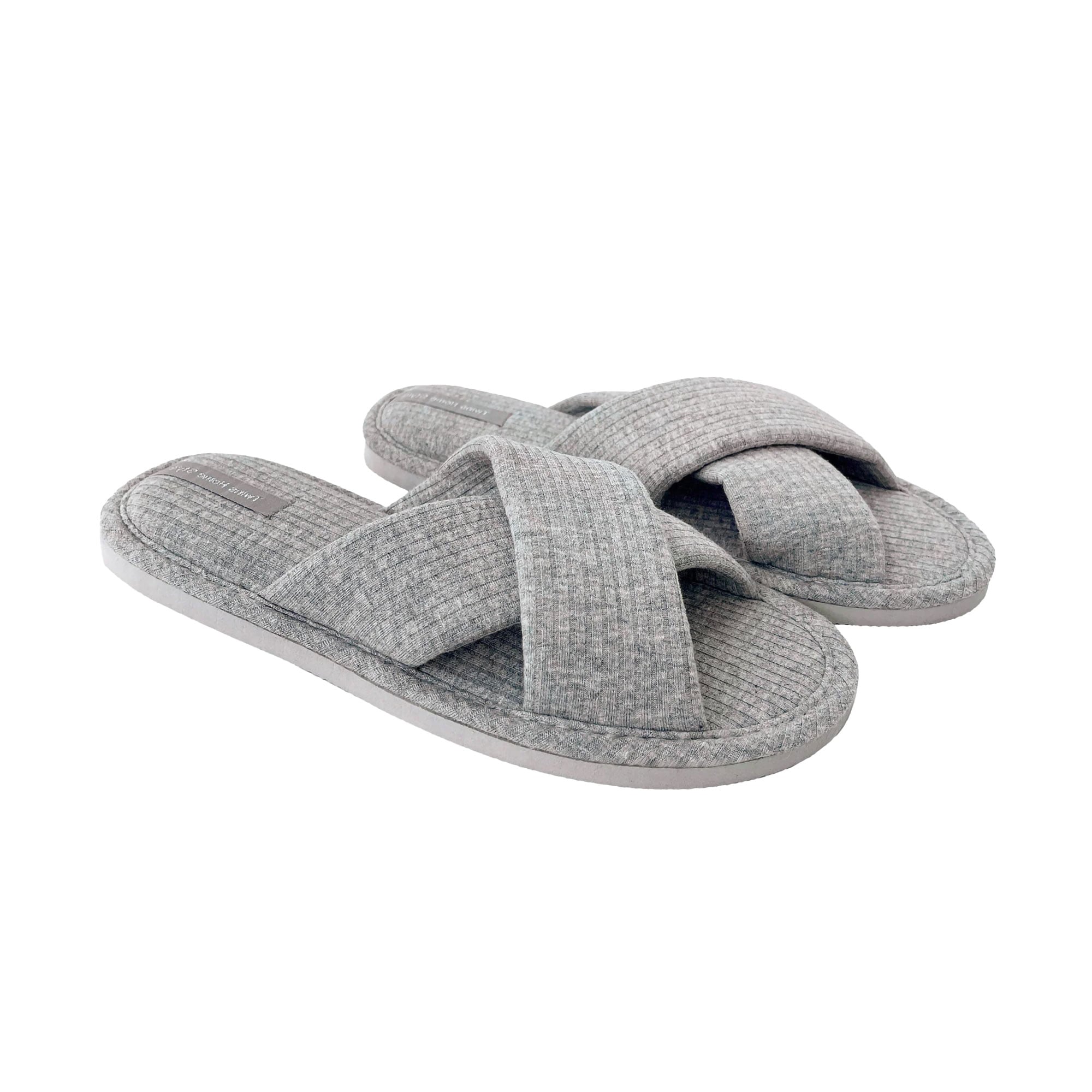 

Жіночі домашні капці HS-VL перехрест, сірі (піке), розмір 36-37 (24 см)