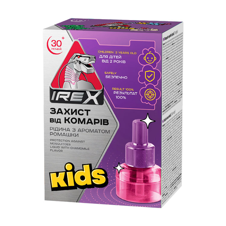 

Уцінка! Дитяча рідина від комарів Irex Kids від 2 років, 30 ночей, 20 мл