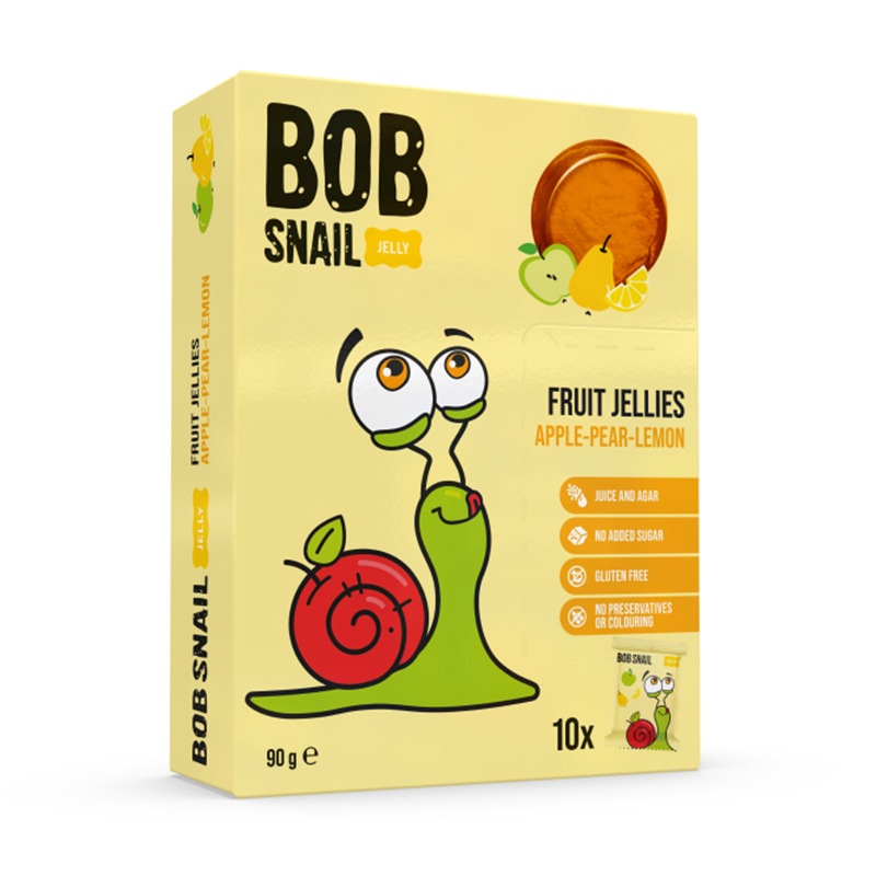 

Уцінка! Натуральний фруктовий мармелад Bob Snail Яблуко-груша-лимон, круглий, 10*9 г