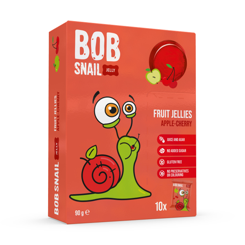 

Уцінка! Натуральний фруктовий мармелад Bob Snail Яблуко-вишня, круглий, 10*9 г