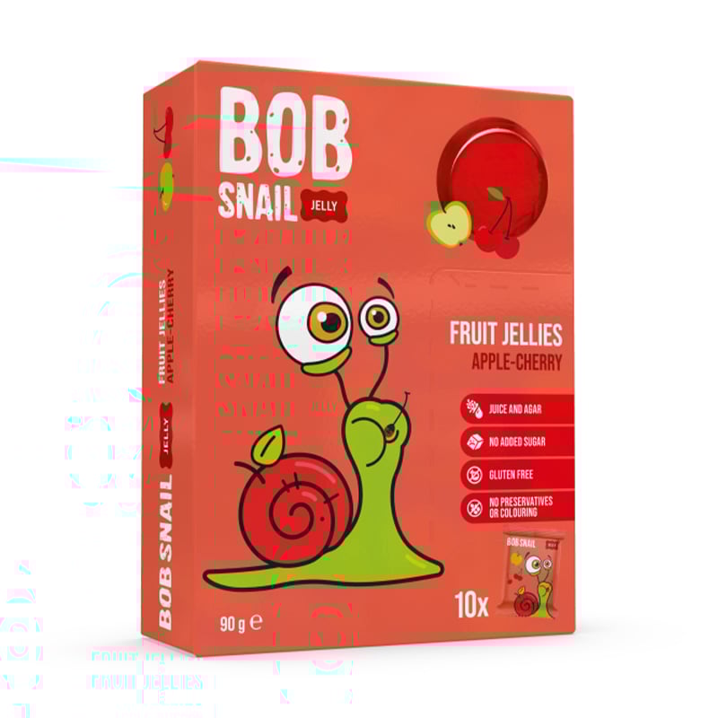 

Натуральний фруктовий мармелад Bob Snail Яблуко-вишня, круглий, 10*9 г