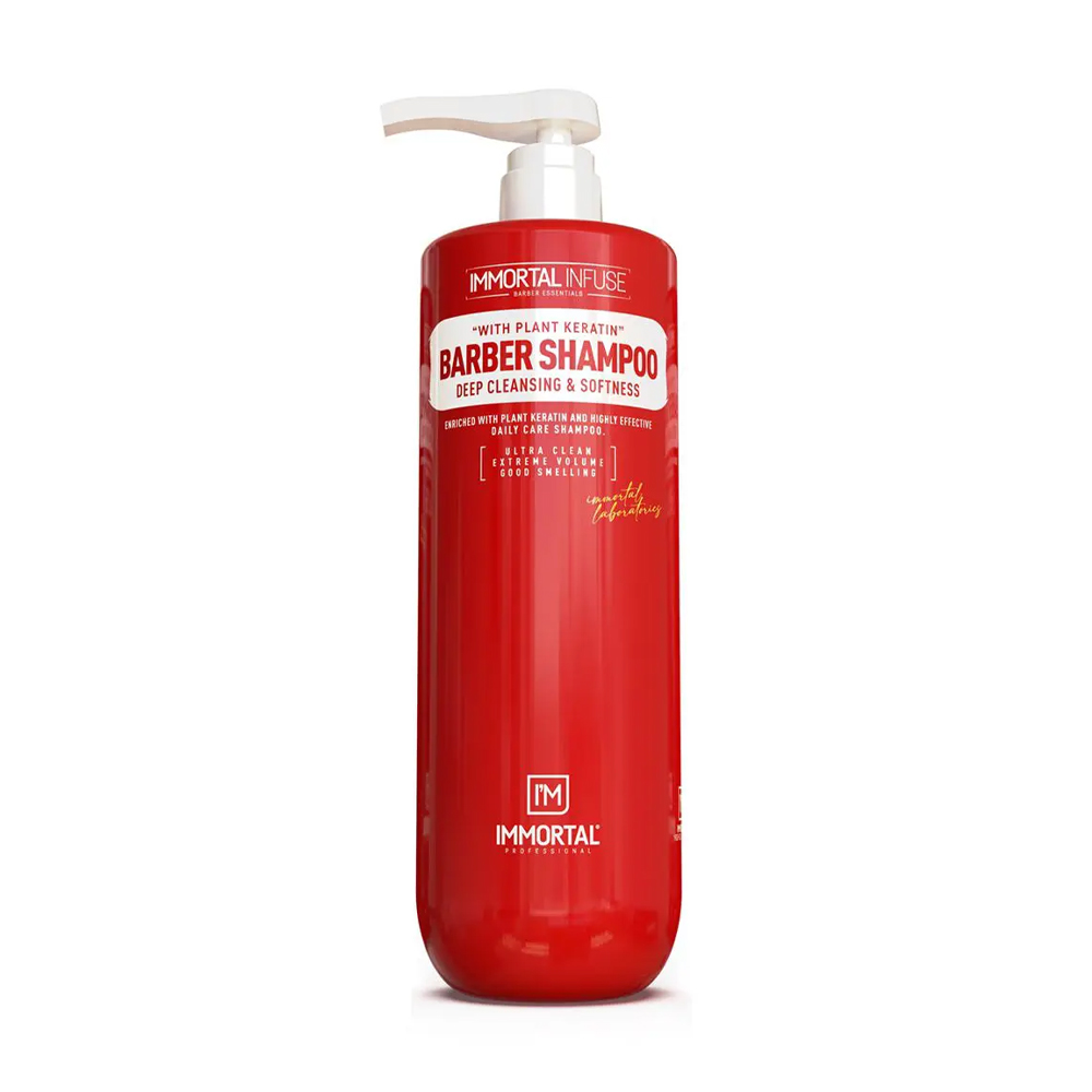 

Уцінка! Чоловічий універсальний шампунь для волосся Immortal NYC Infuse Barber Shampoo з дозатором, 1 л