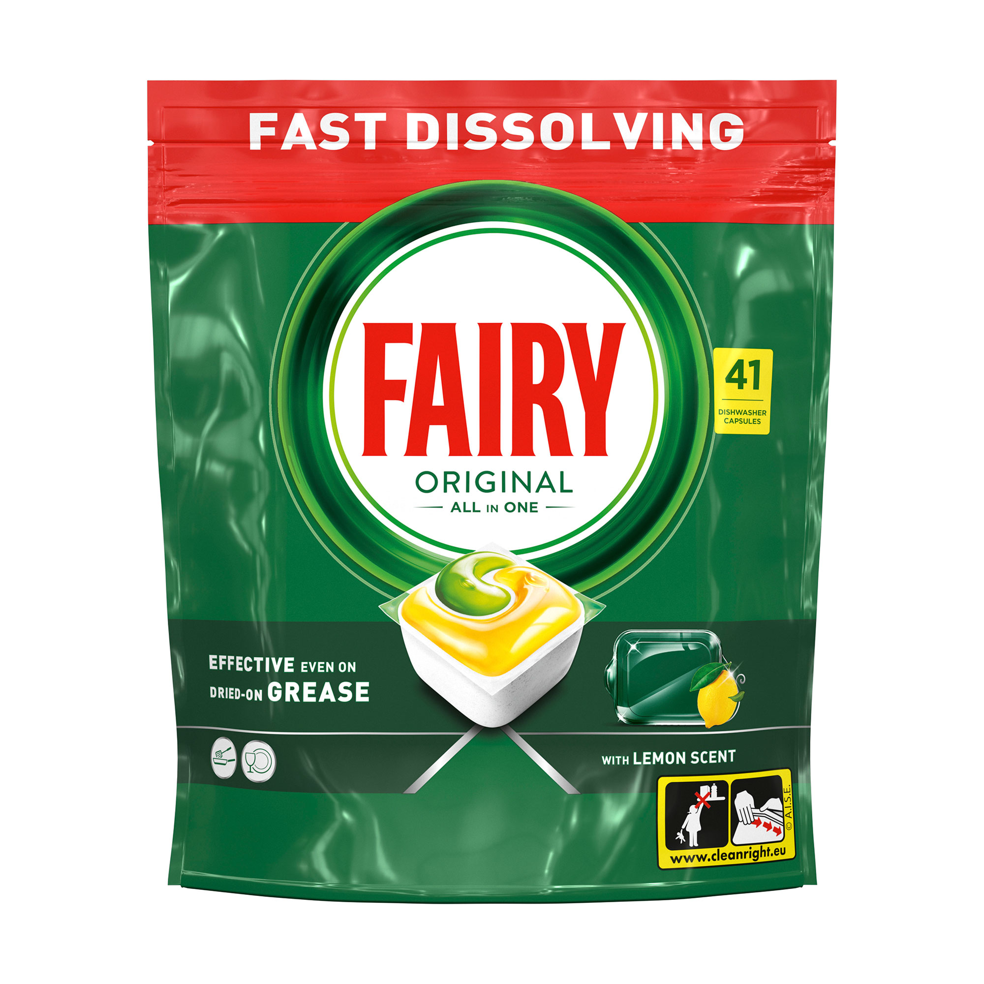 

Капсули для посудомийних машин Fairy Original All In One, 41 шт