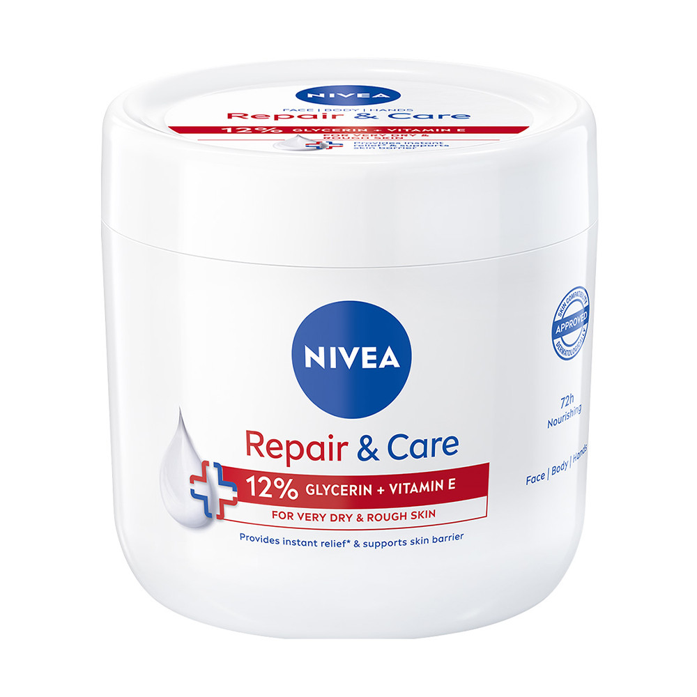 

Крем для обличчя, тіла та рук NIVEA Repair & Care Відновлення та догляд, для дуже сухої та огрубілої шкіри, 400 мл