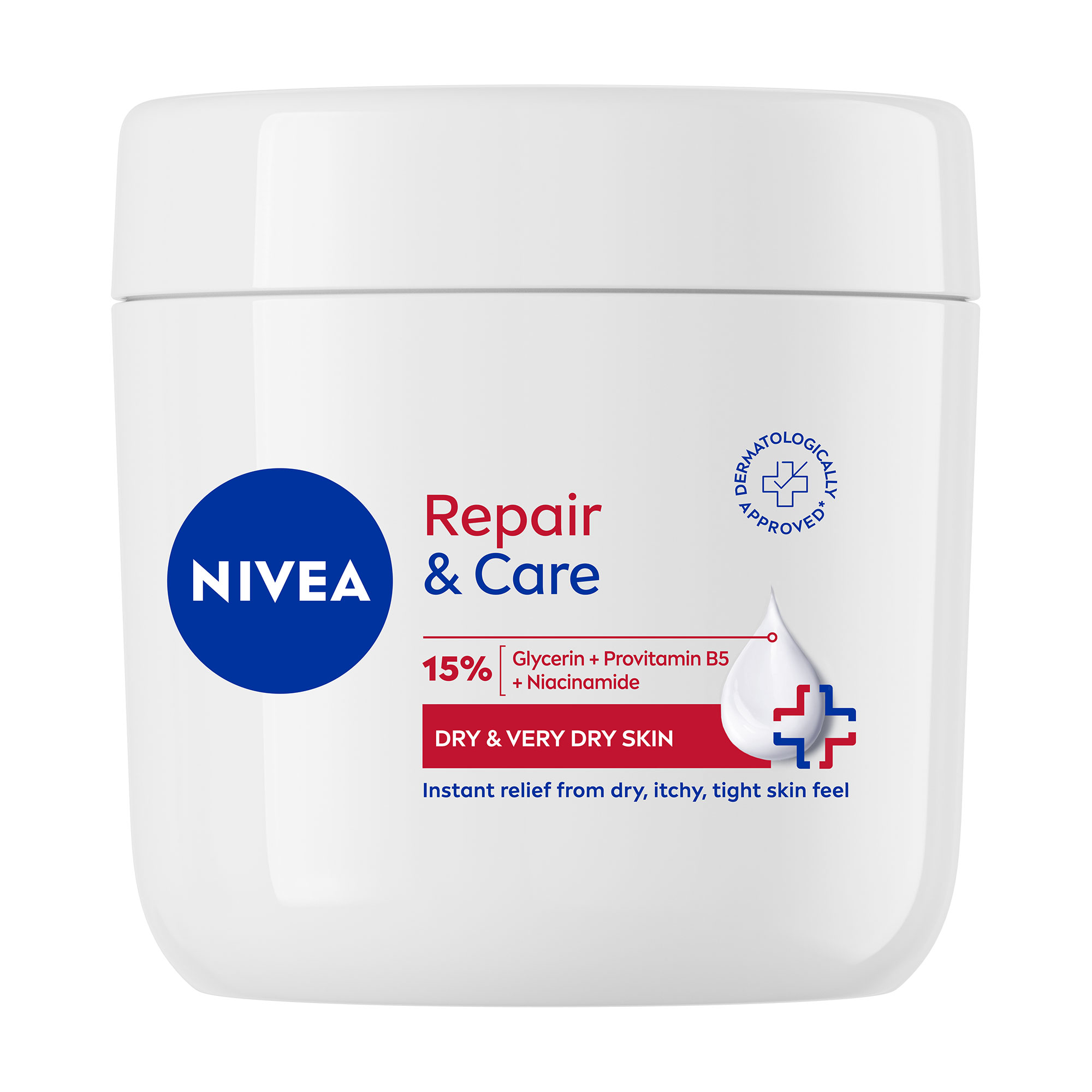 Крем для обличчя, тіла та рук NIVEA Repair & Care Відновлення та догляд, для дуже сухої та огрубілої шкіри, 400 мл
