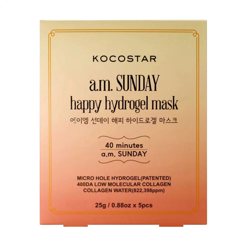 

Уцінка! Гідрогелева маска для обличчя Kocostar Premium A.M Sunday Happy Hydrogel Mask, 5*25 г