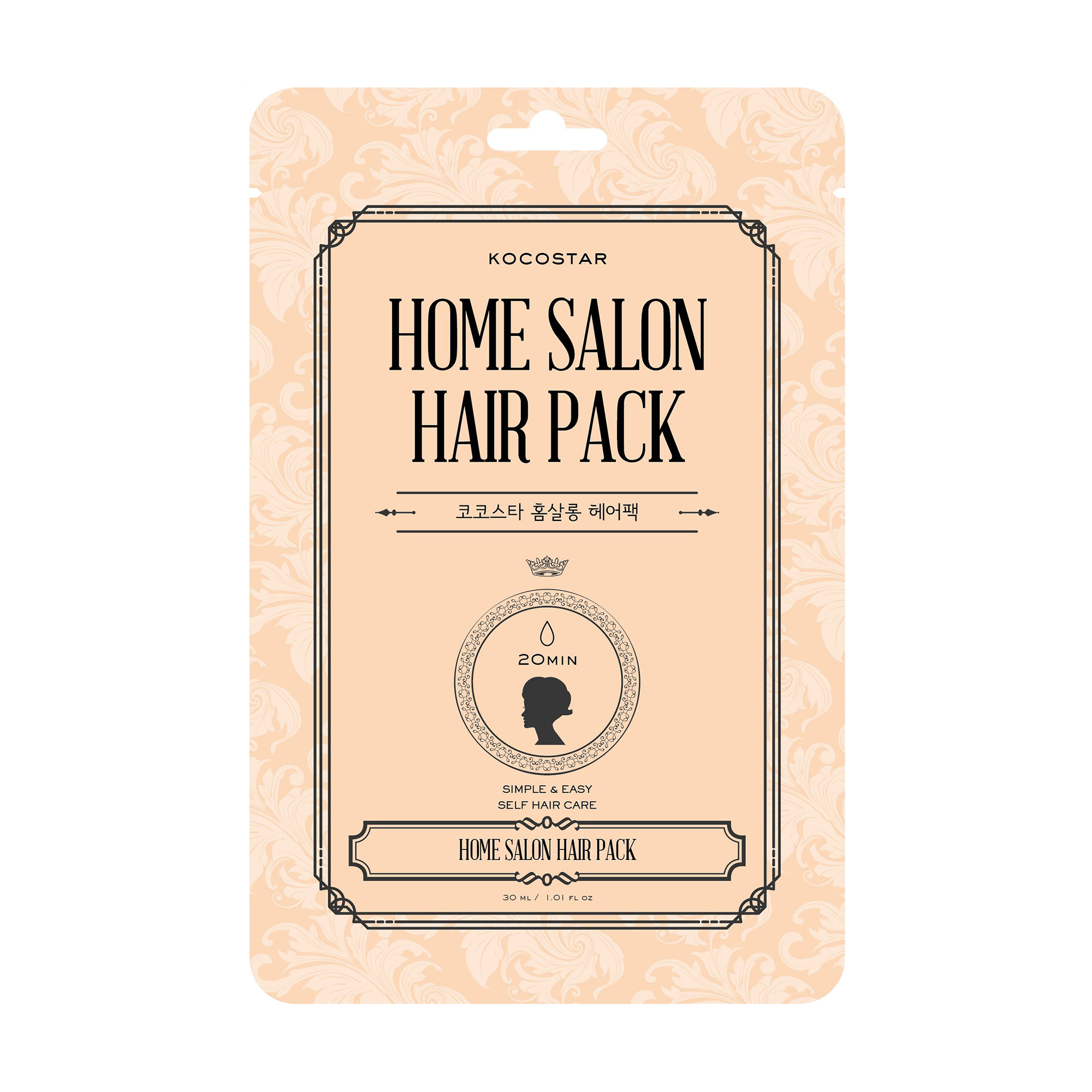 

Уцінка! Тканинна відновлювальна маска для волосся Kocostar Home Salon Hair Pack, 30 мл