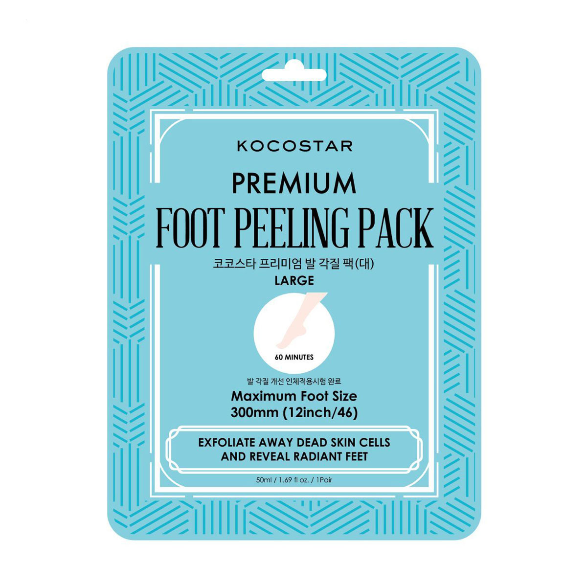 

Уцінка! Тканинна маска для ніг Kocostar Premium Foot Peeling Pack, Large, 50 мл