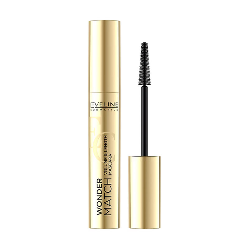

Туш для вій Eveline Cosmetics Wonder Match Volume Mascara Об'єм та довжина, чорна, 7 мл