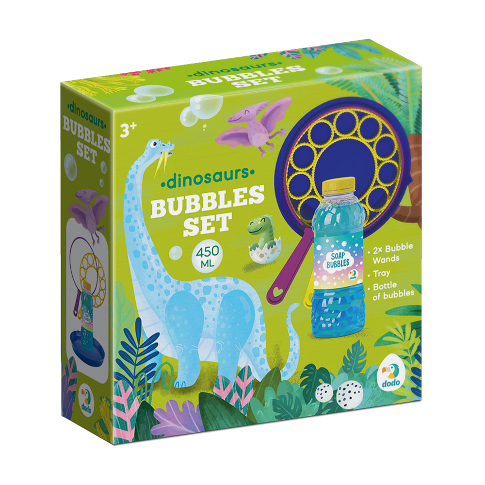 

Набір мильних бульбашок DoDo Динозаври, 450 мл (500119)
