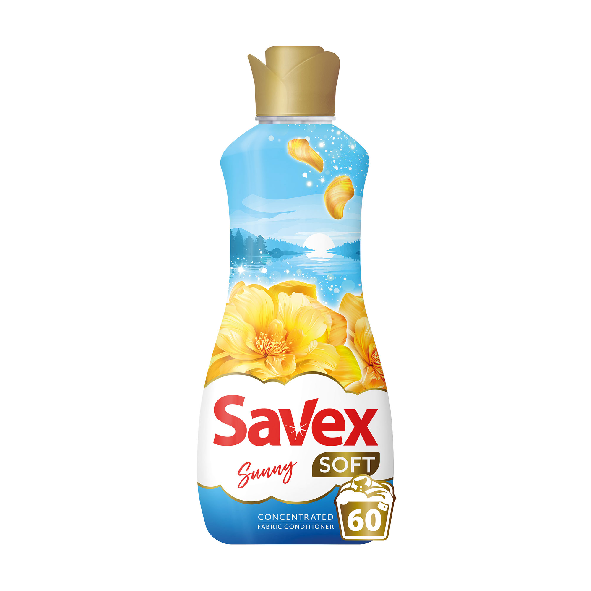 

Кондиціонер для тканин Savex Soft Sunny, 60 циклів прання, 1.5 л