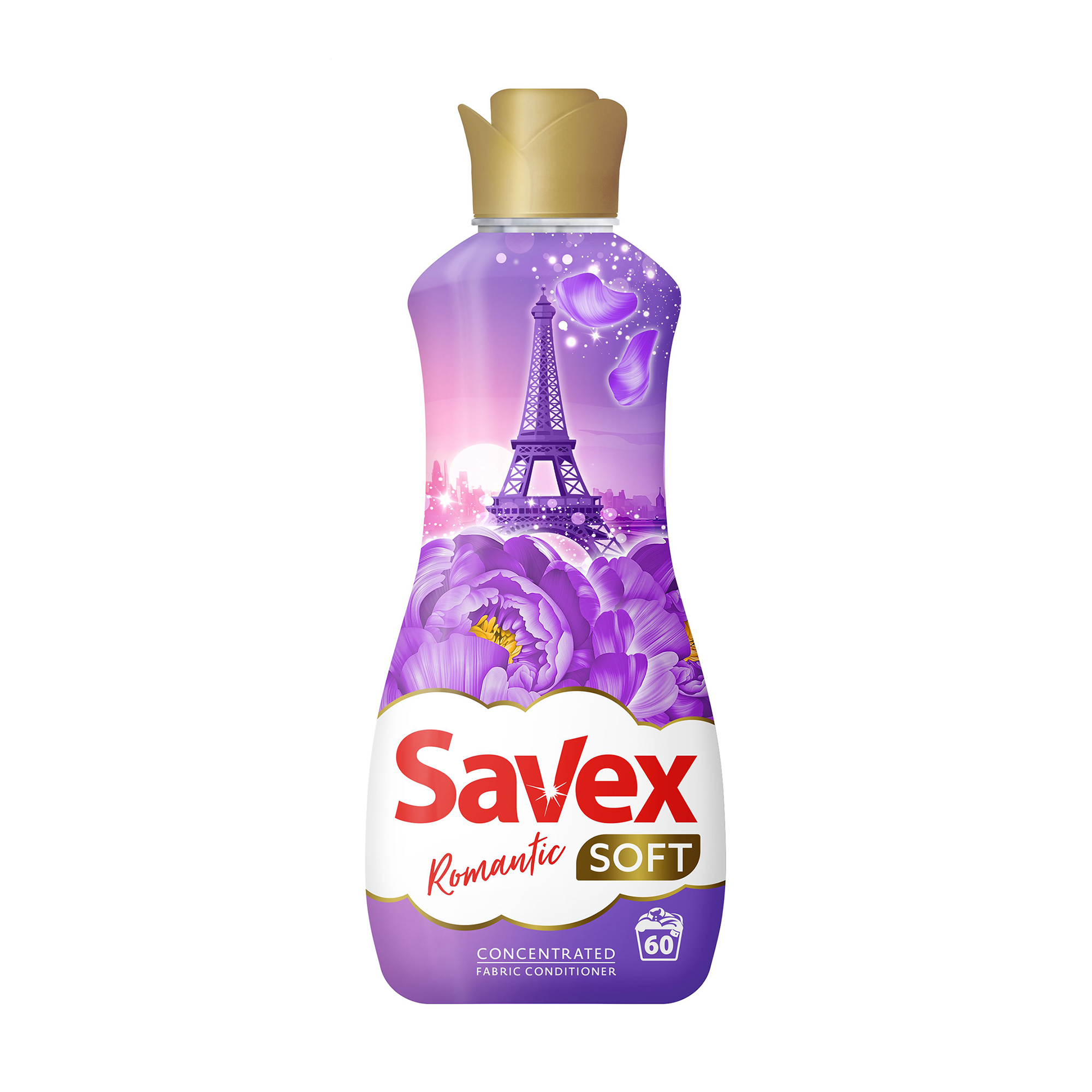 

Кондиціонер для тканин Savex Soft Romantic, 60 циклів прання, 1.5 л