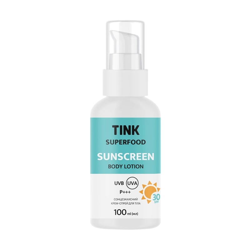 Сонцезахисний лосьйон для тіла Tink Superfood Sunscreen Body Lotion, SPF 30, 100 мл