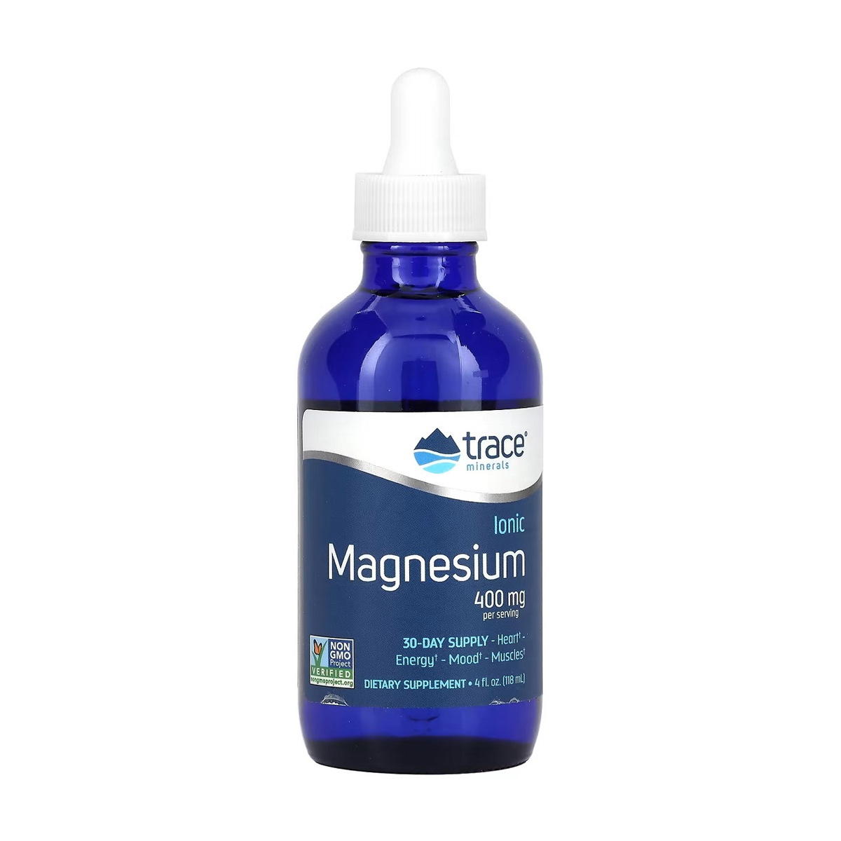 

Іонізований магній Trace Minerals Ionic Magnesium 400 мг, в краплях, 118 мл