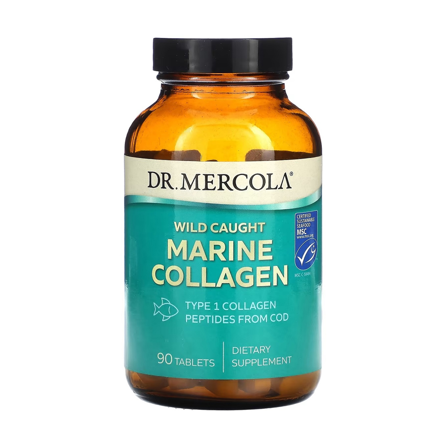 

Морський колаген з дикої риби Dr. Mercola Wild Caught Marine Collagen, 90 таблеток