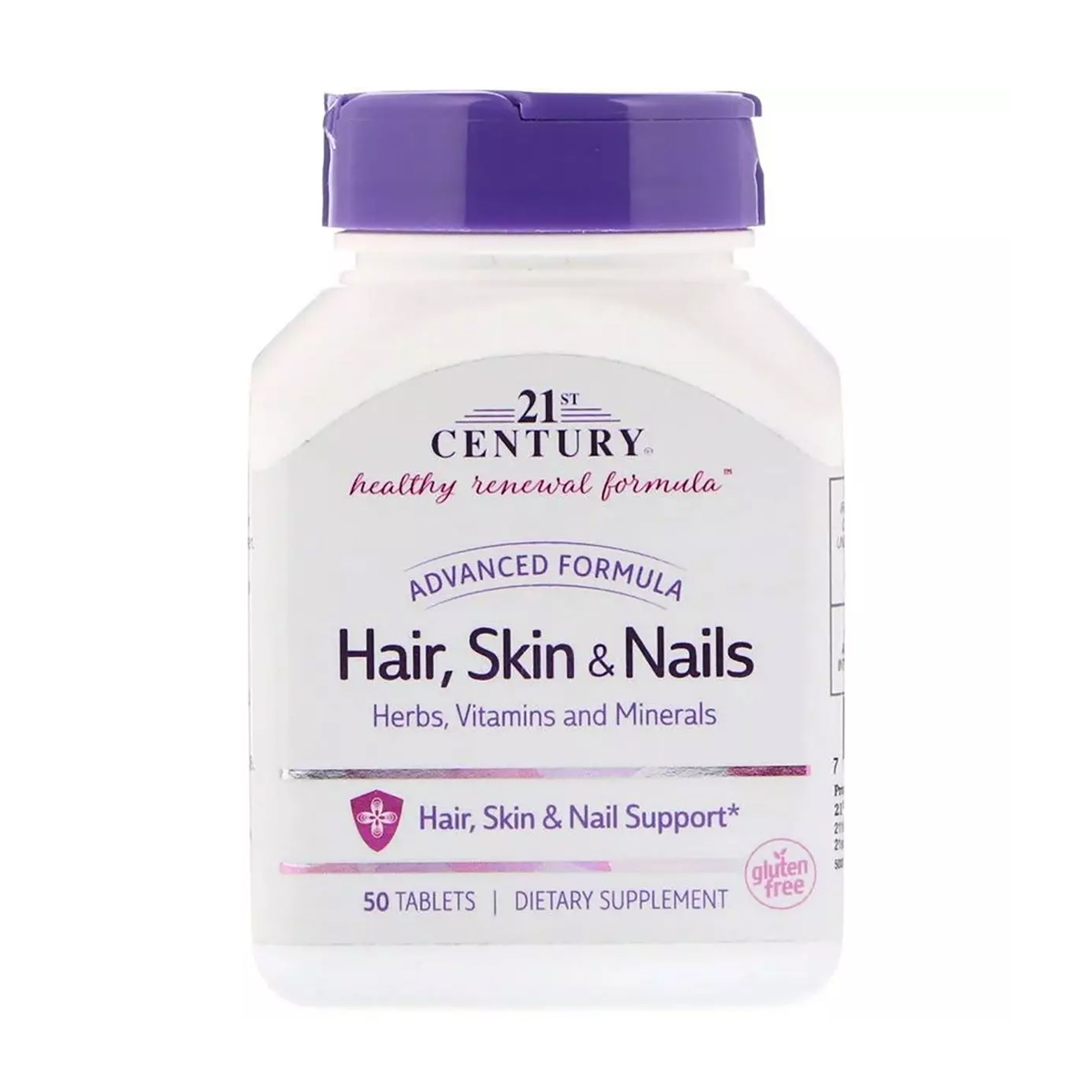 

Уцінка! Удосконалена формула для волосся, шкіри та нігтів 21st Century Hair Skin & Nails Advanced Formula, 50 таблеток