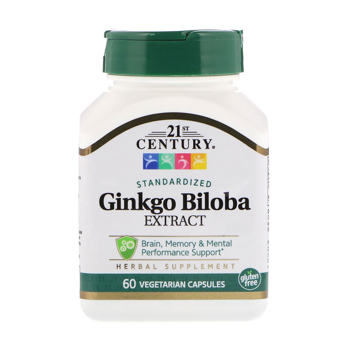 

Листя гінкго білоба 21st Century Ginkgo Biloba Extract, 60 вегетаріанських капсул