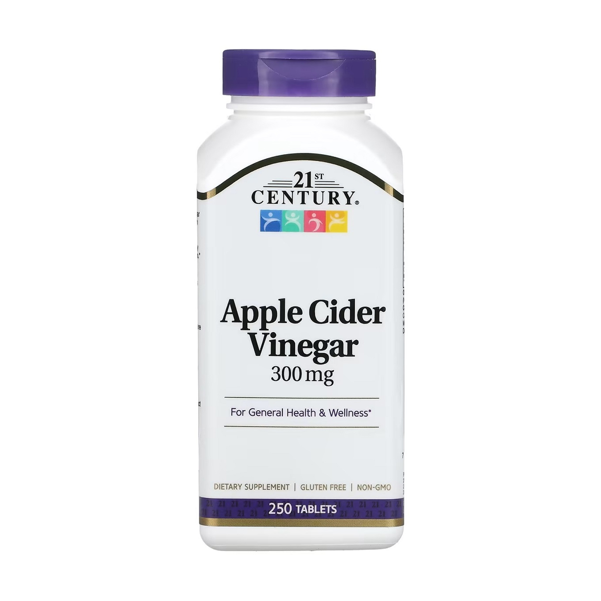 

Яблучний оцет 21st Century Apple Cider Vinegar 300 мг, 250 таблеток
