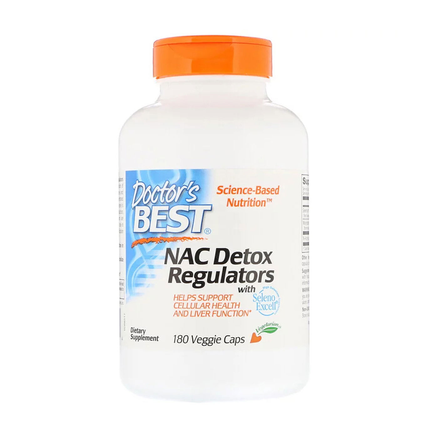 

N-ацетилцистеїн Doctor's Best NAC Detox Regulators, 180 капсул