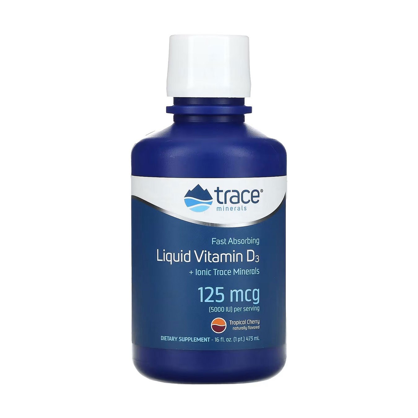 

Вітамін-Д3 Trace Minerals Vitamin Liquid Vitamin D3 125 мкг, смак тропічної вишні, в рідині, 473 мл