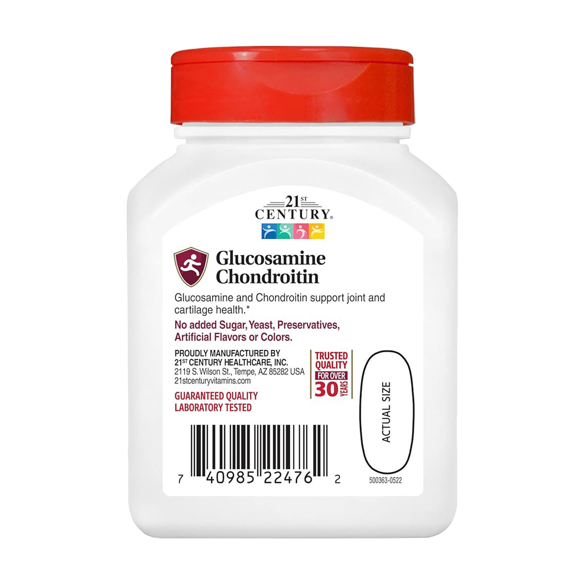 

Глюкозамін та хондроїтин 21st Century Glucosamine Chondroitin, 120 капсул