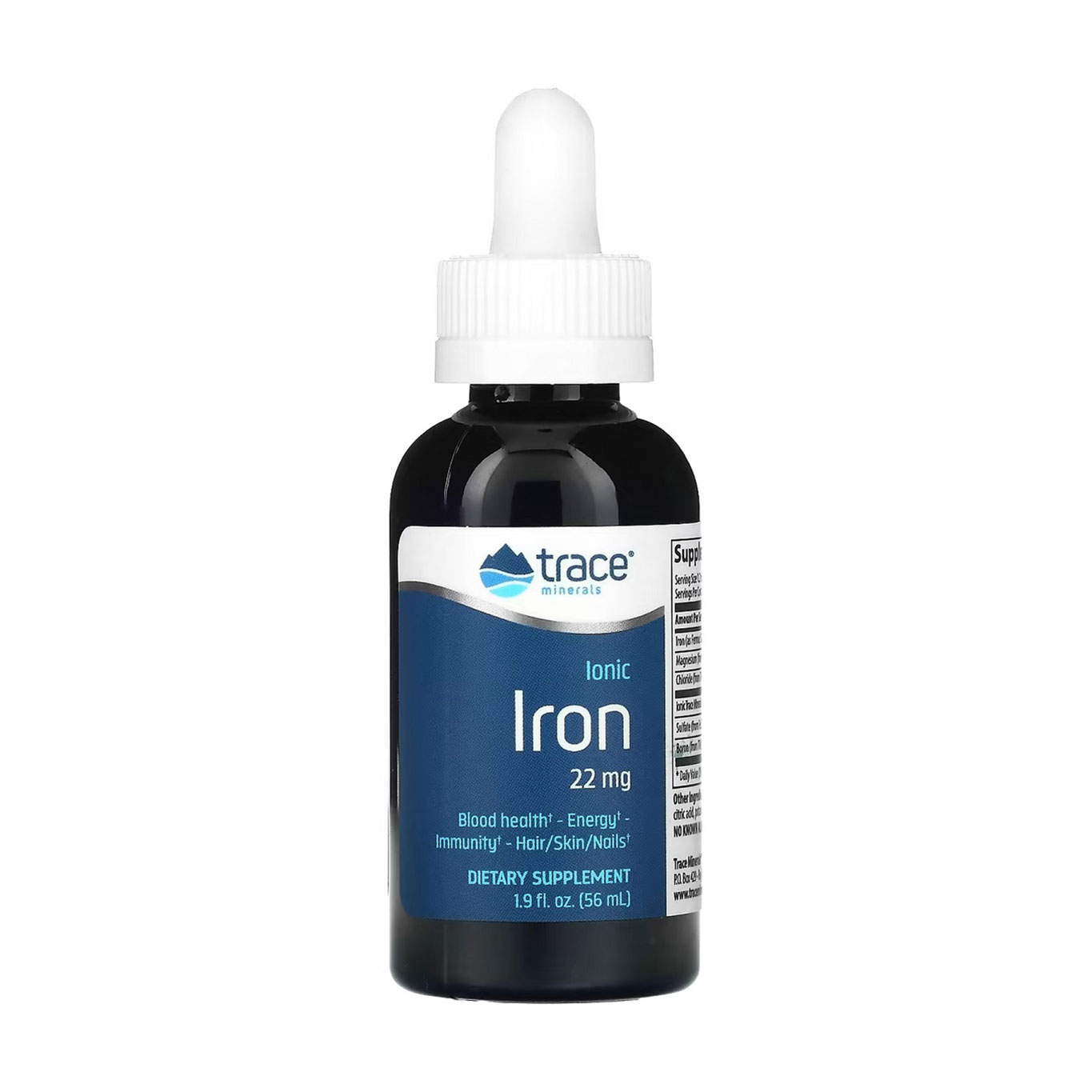 

Залізо Trace Minerals Ionic Iron 22 мг, в рідині, 59 мл