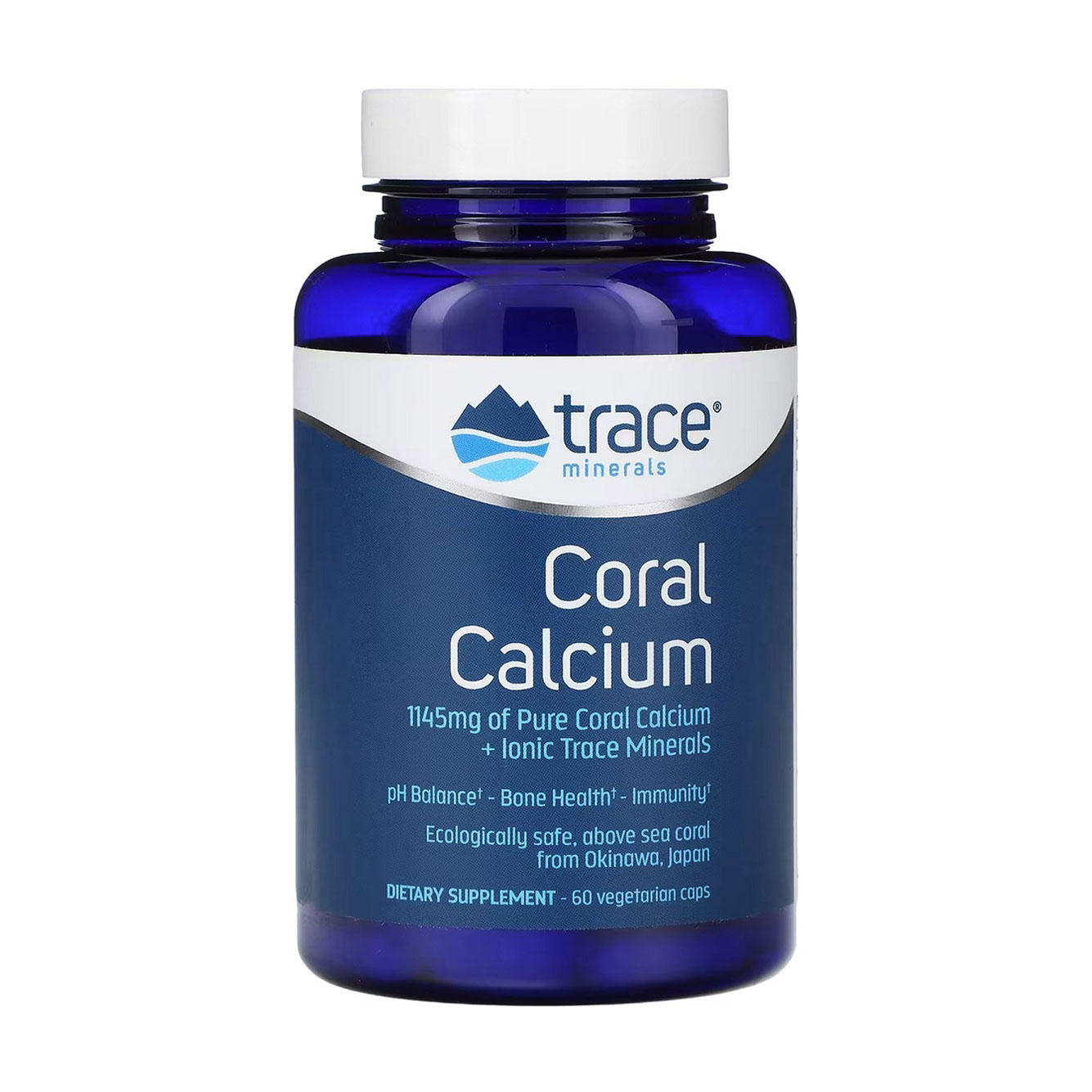 

Мінерали Trace Minerals Coral Calcium, 60 капсул