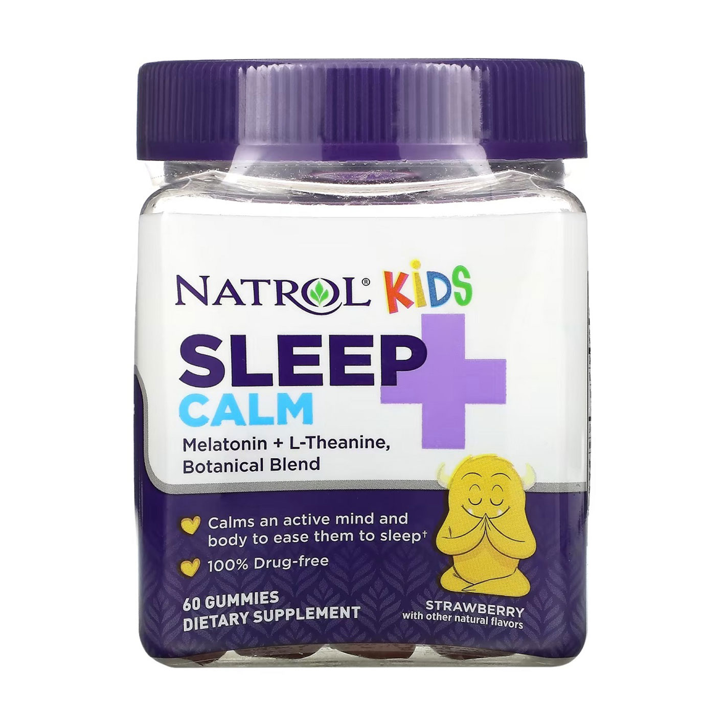 

Вітамінно-мінеральний комплекс для дітей Natrol Kids Sleep Calm від 4 років, смак полуниці, 60 жувальних цукерок