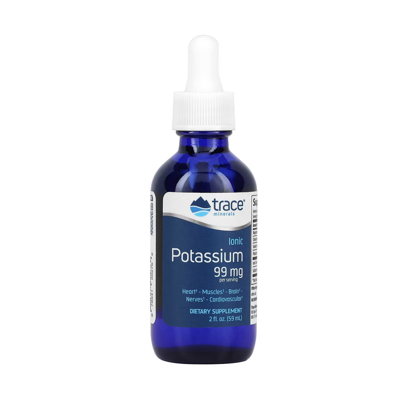 

Калій Trace Minerals Ionic Potassium 99 мг, в рідині, 59 мл