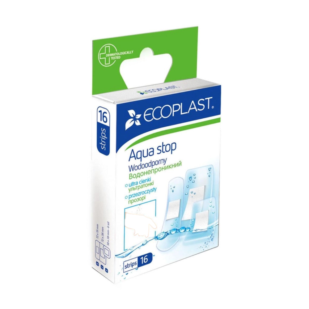 

Набір медичних пластирів Ecoplast Aqua Stop водонепроникних, 16 шт